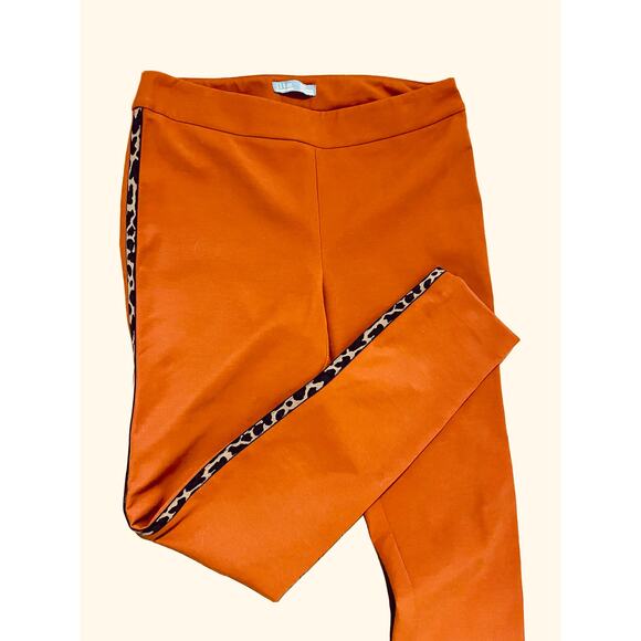 I Love Tyler Madison Peyton Pants Burnt Orange Leopard M mobwife tuxedo stripe - Picture 3 of 11